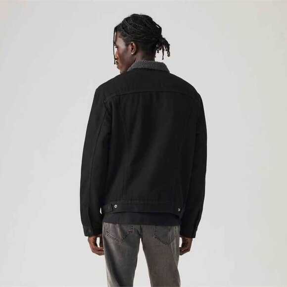 Levi’s Sherpa Trucker Jacket - Men’s XXL, Black - Picture 3 of 3